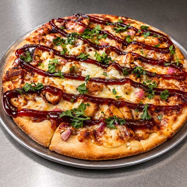 BBQ Chicken Pizza.